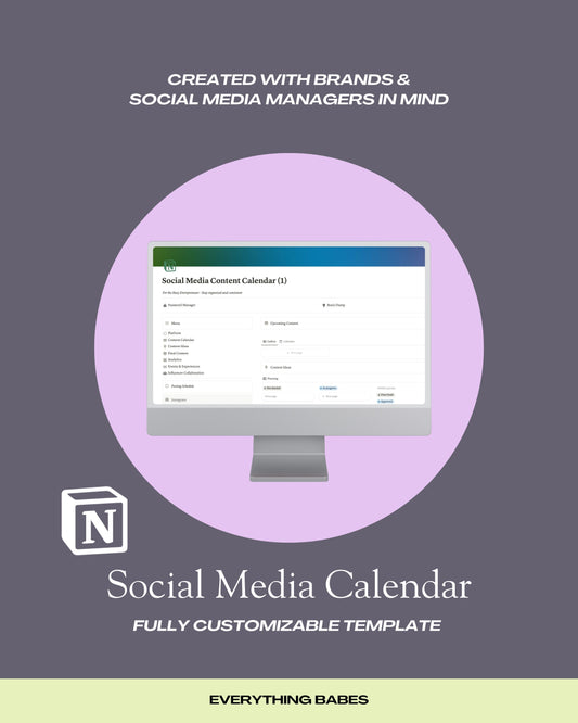 Social Media Calendar | Notion Template